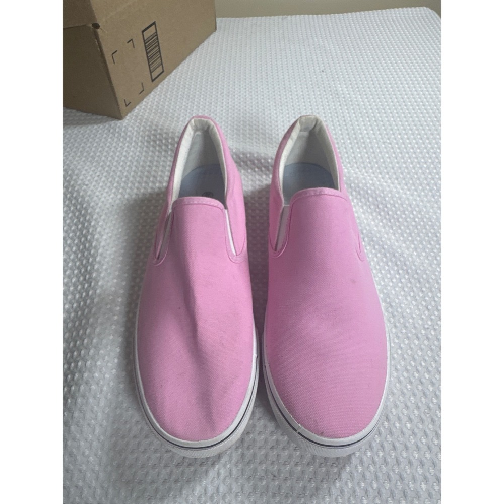 Slip-On Sneakers Mens 13 ZY-K22140M Pink Canvas EUC